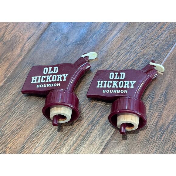 Vintage Old Hickory Whiskey Kentucky Bourbon Pourer Cork Flip top Pour approx 3" - Picture 2 of 4